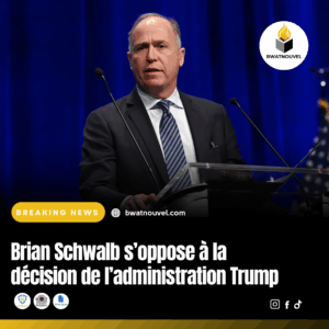 Brian Schwalb critique ouvertement une mesure prise par l'administration Trump
