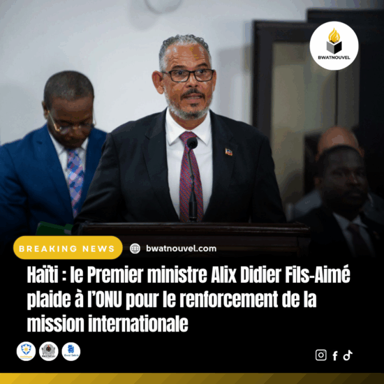 Haïti : Alix Didier Fils-Aimé exige un renforcement de la mission ONU.