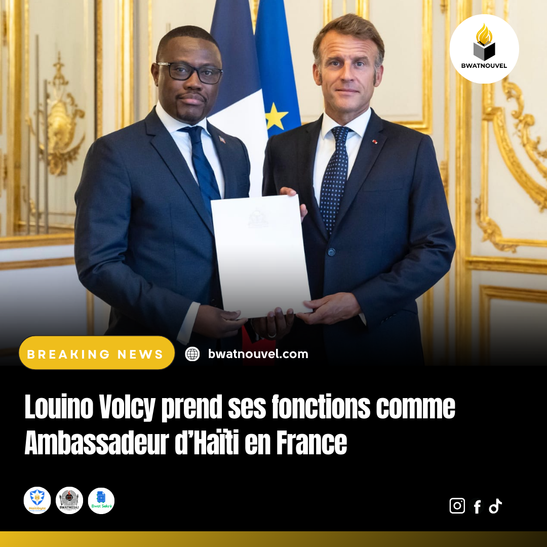 Prise de fonction officielle de Louino Volcy comme Ambassadeur haïtien.