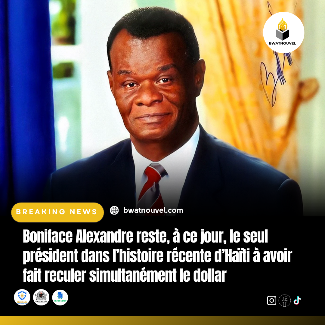 Haïti : le dollar recule sous Boniface Alexandre.