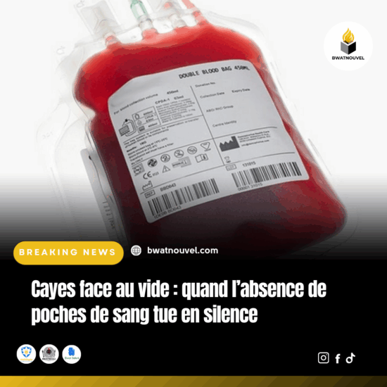 Cayes : pénurie de poches de sang avec des vies en danger et tue en silence.