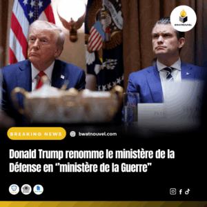 Annonce officielle du renommage du Pentagone par Donald Trump .