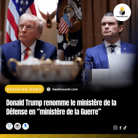 Annonce officielle du renommage du Pentagone par Donald Trump .