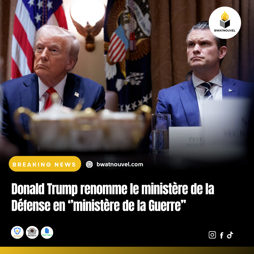 Annonce officielle du renommage du Pentagone par Donald Trump .