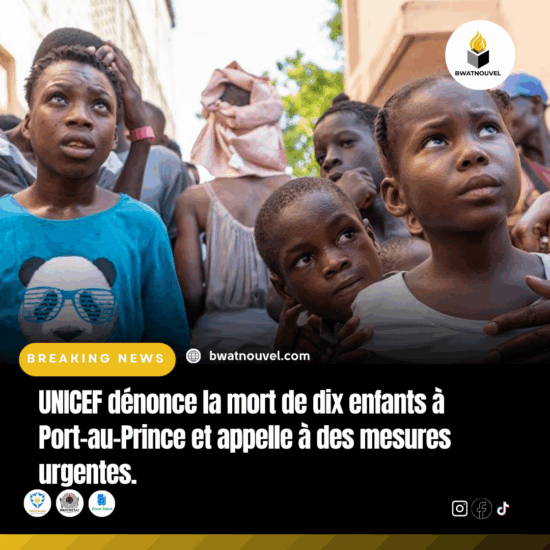 Urgence humanitaire à Port-au-Prince selon l’UNICEF