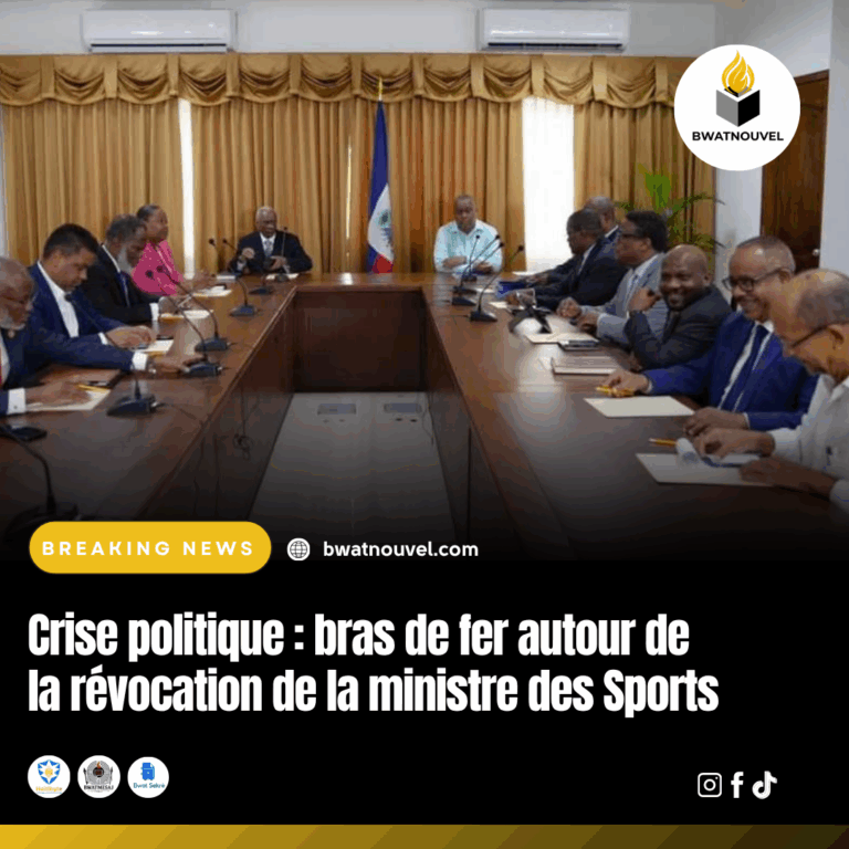 Révocation ministre des Sports : tension politique en Haïti