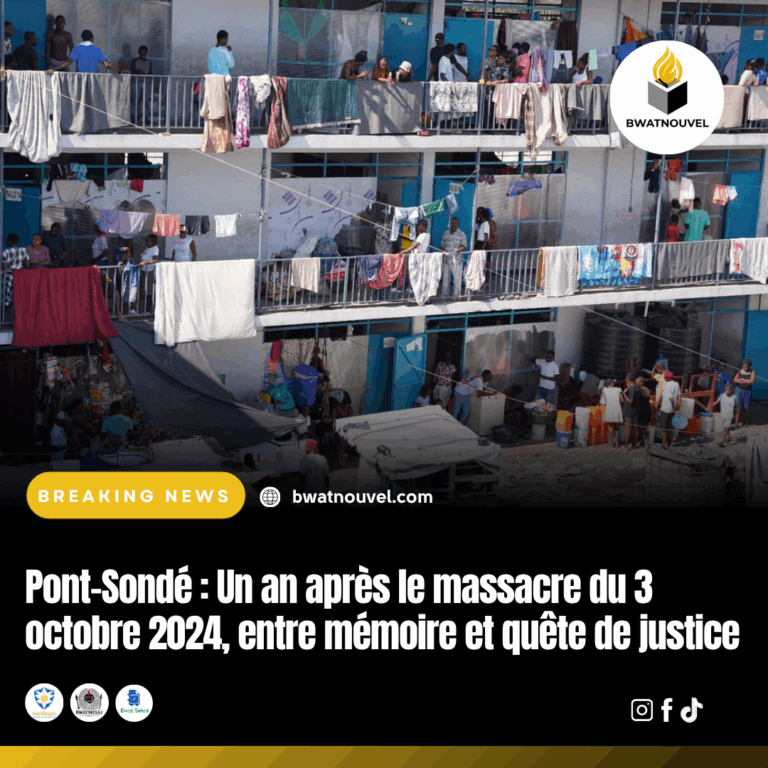 Haïti : un an après le massacre de Pont-Sondé, mémoire et revendication de justice"
