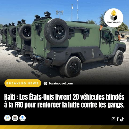 FRG Haïti : Renforcement avec 20 véhicules blindés américains.