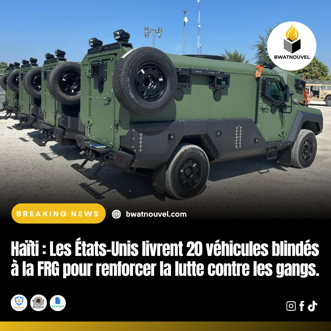 FRG Haïti : Renforcement avec 20 véhicules blindés américains.