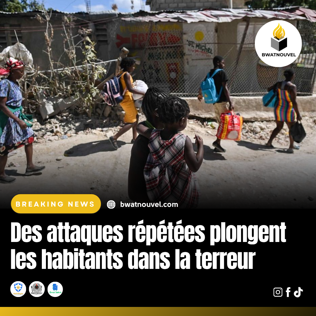 Attaques répétées en Haïti : la population vit dans la peur.