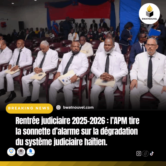 Justice haïtienne : l’APM prévient d’une rentrée judiciaire critique.