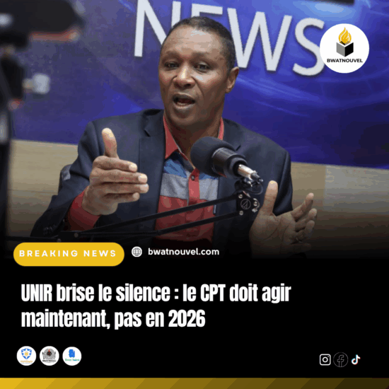 Haïti : UNIR presse le CPT d’agir avant 2026