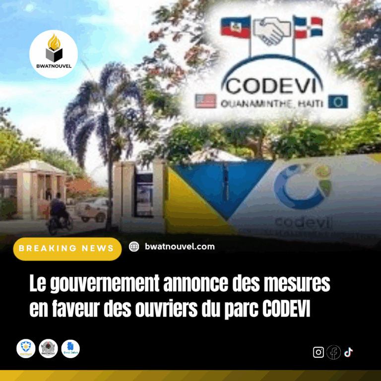 Mesures gouvernementales pour les ouvriers du parc CODEVI