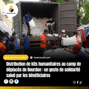 Distribution kits humanitaires Bourdon