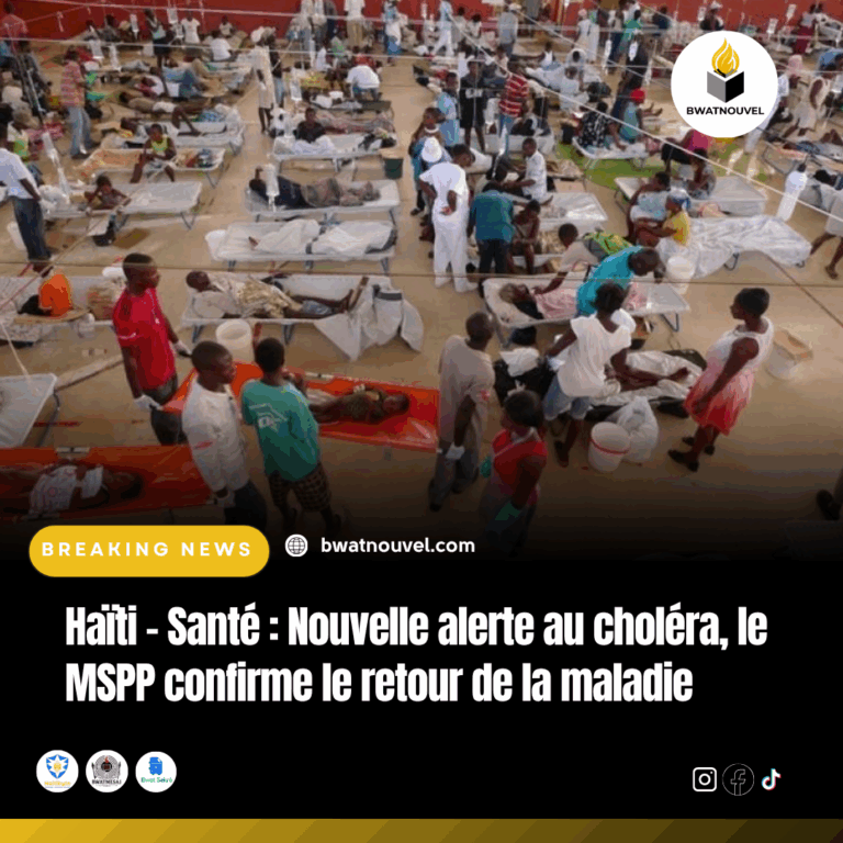 Nouvelle alerte choléra en Haïti selon le MSPP.