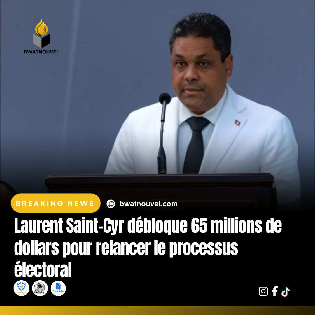 Laurent Saint-Cyr débloque 65 millions $ pour relancer les élections.