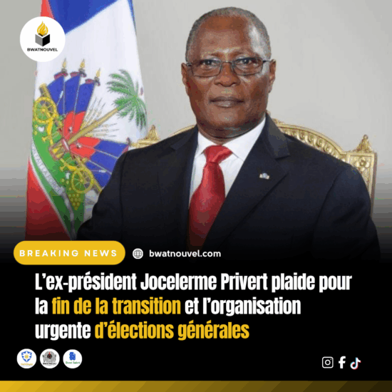 Fin de la transition : Jocelerme Privert appelle à voter