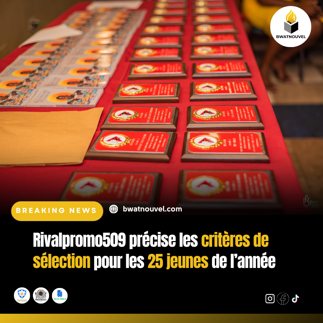 Critères de sélection pour les 25 jeunes de l’année selon Rivalpromo509.