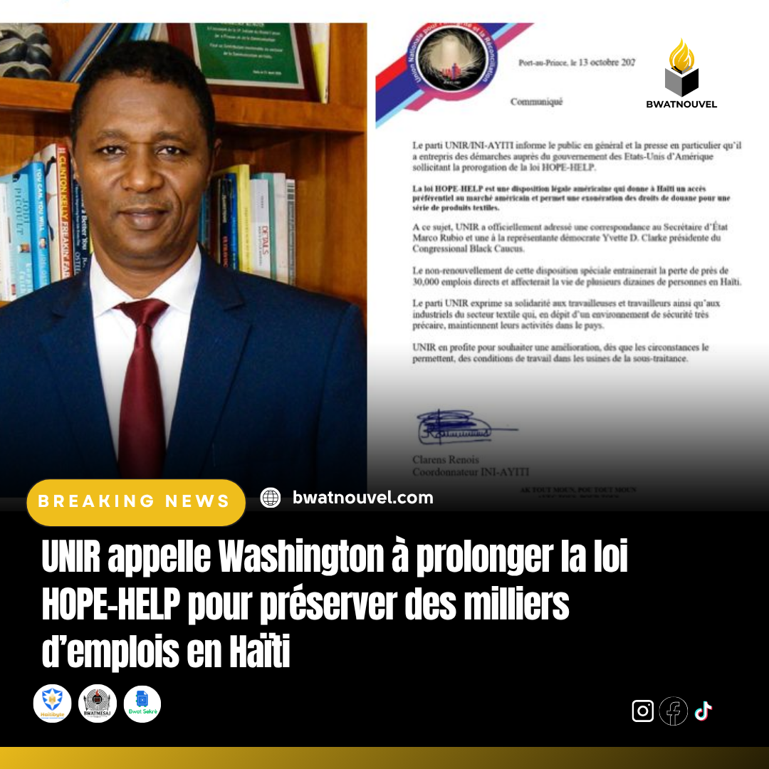 UNIR plaide pour la prolongation de la loi HOPE-HELP
