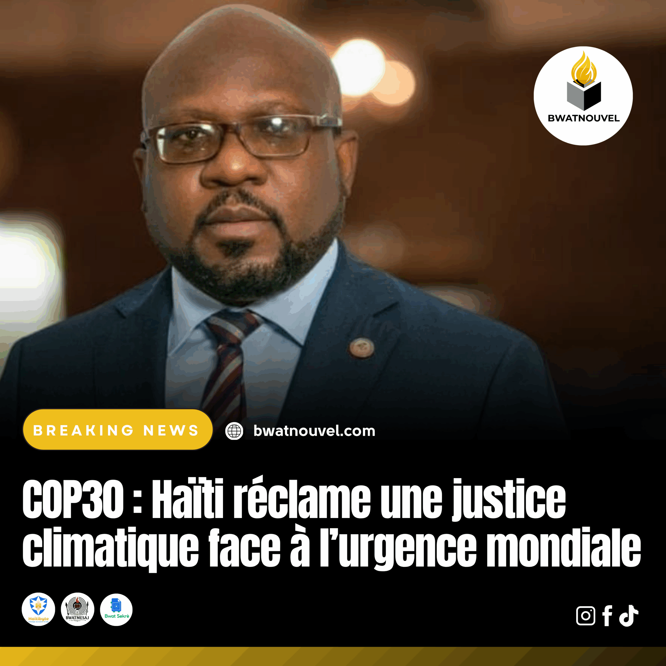 Haïti exige une justice climatique à la COP30.