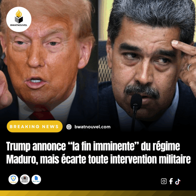 Trump prédit la chute imminente de Nicolás Maduro.