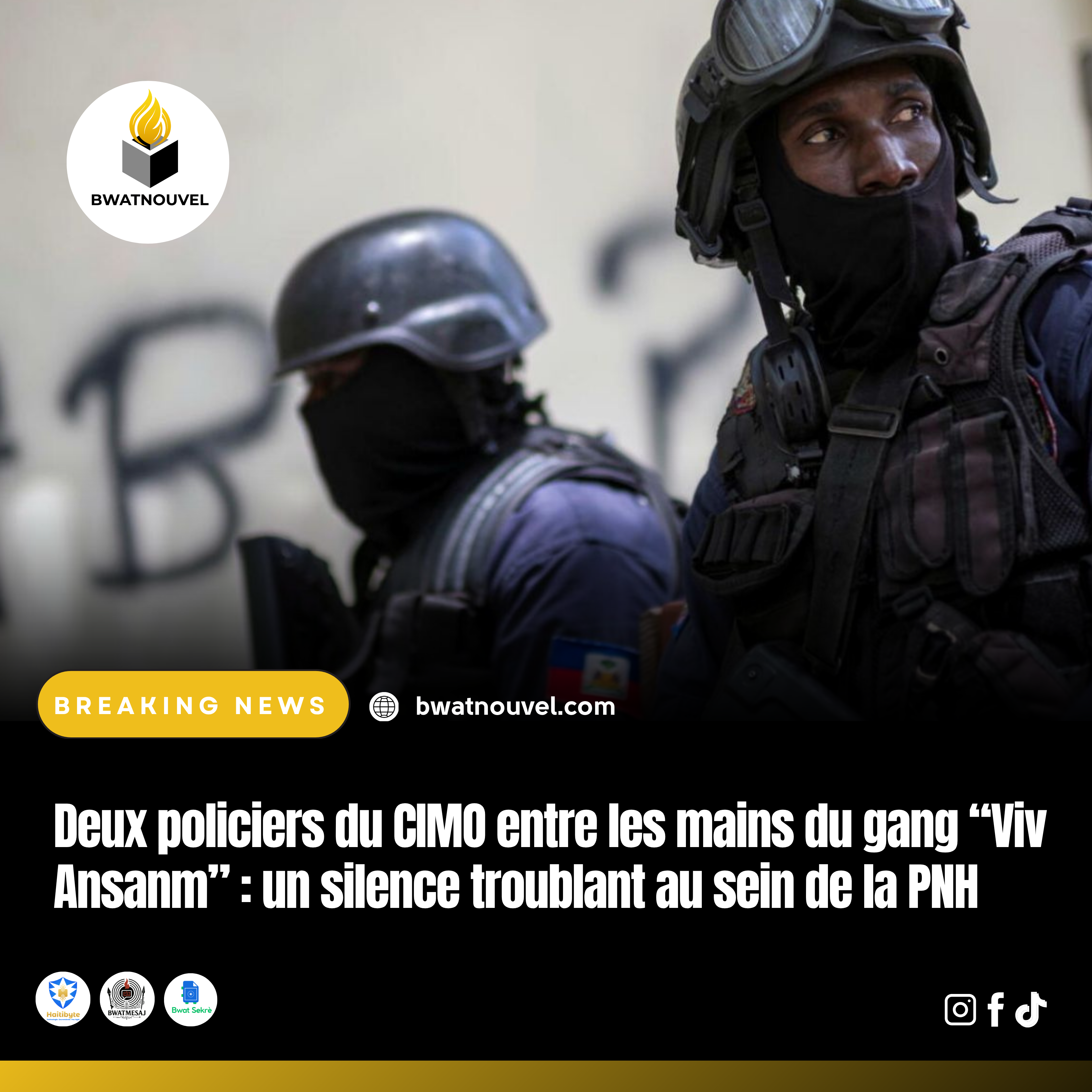 Deux policiers du CIMO kidnappés par “Viv Ansanm”.