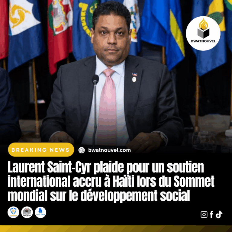 Laurent Saint-Cyr appelle à un soutien international pour Haïti.