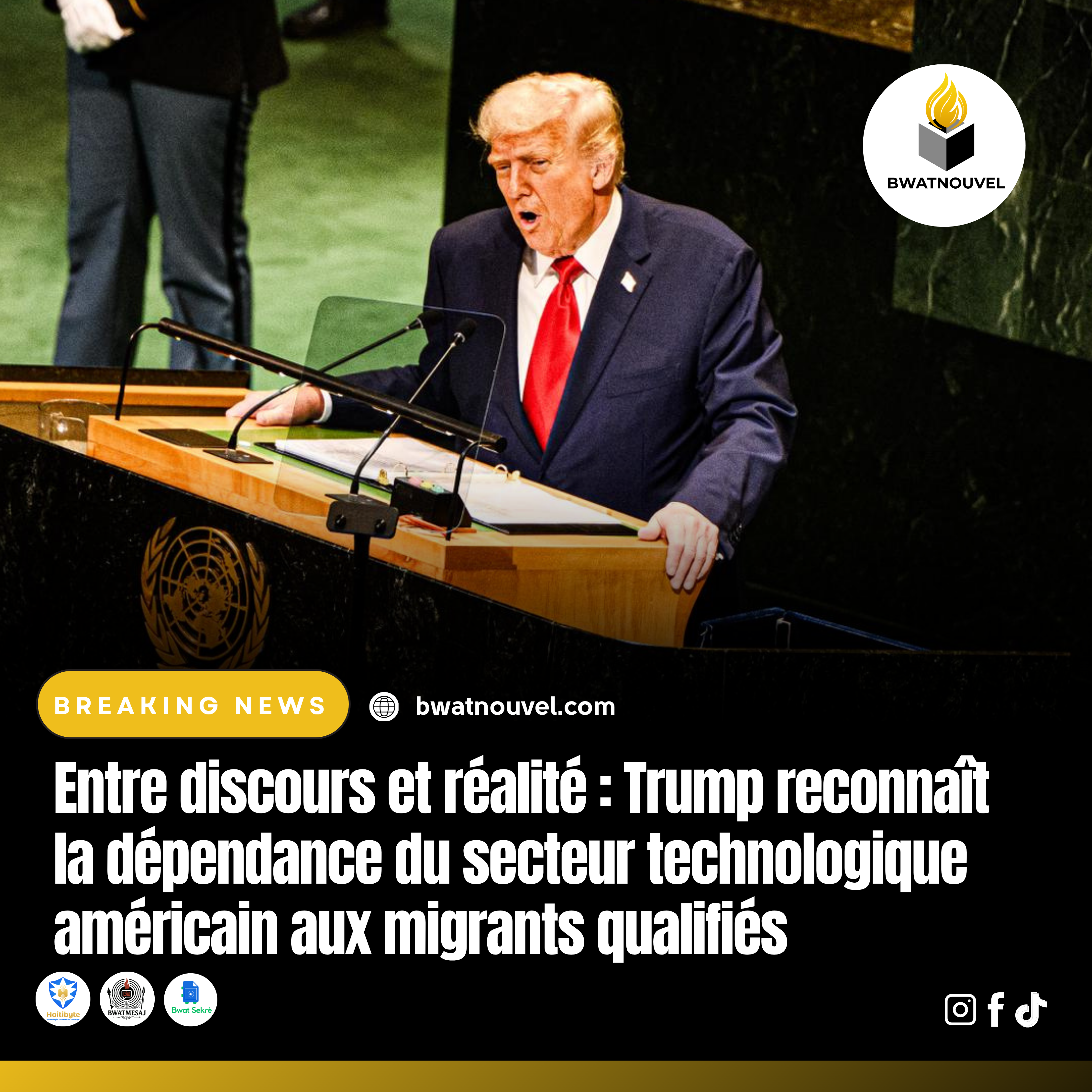 Trump reconnaît la dépendance aux migrants qualifiés.
