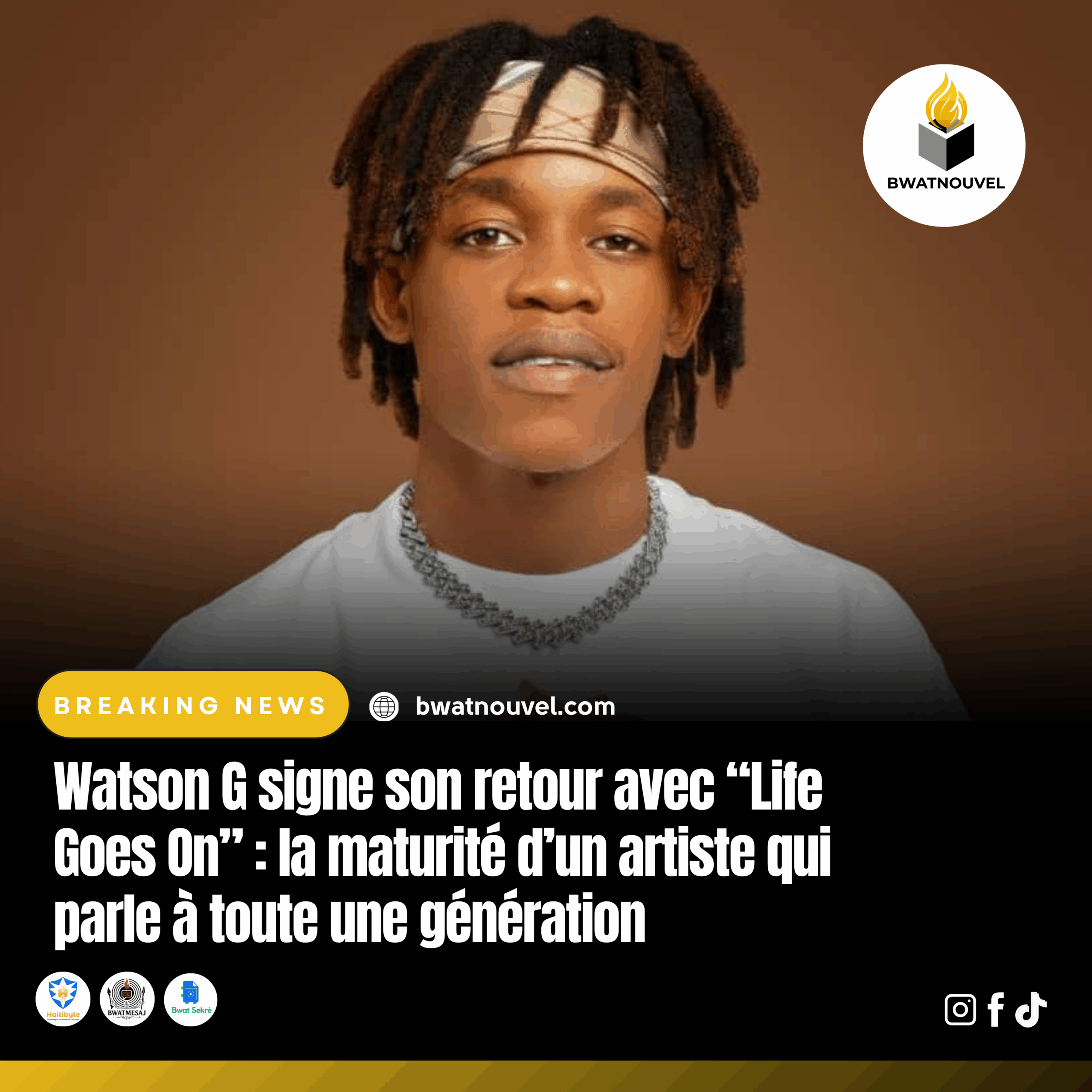 Watson G signe son retour musical avec “Life Goes On”.