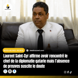 Saint-Cyr affirme avoir rencontré le chef qatari, mais sans preuves.