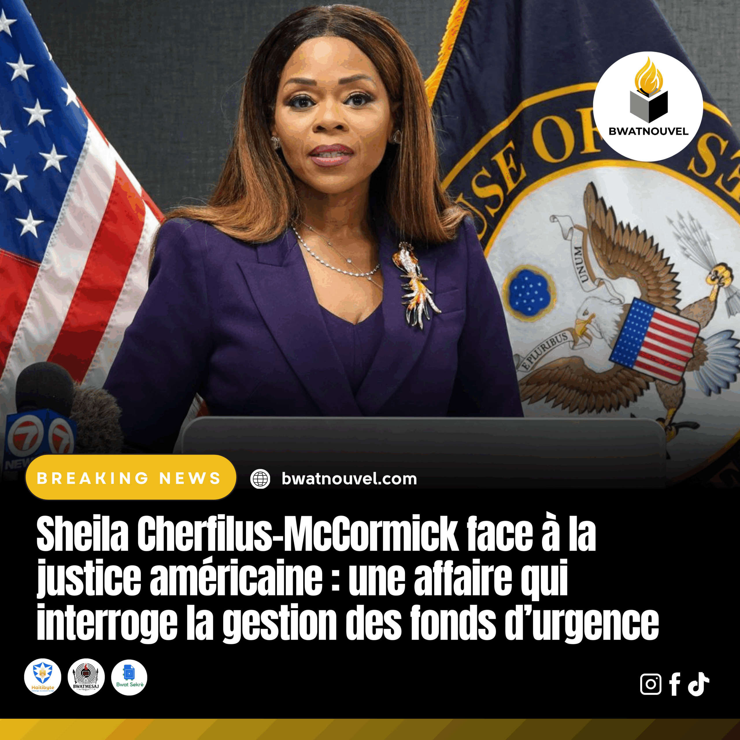 Sheila Cherfilus-McCormick visée sur les fonds d’urgence.