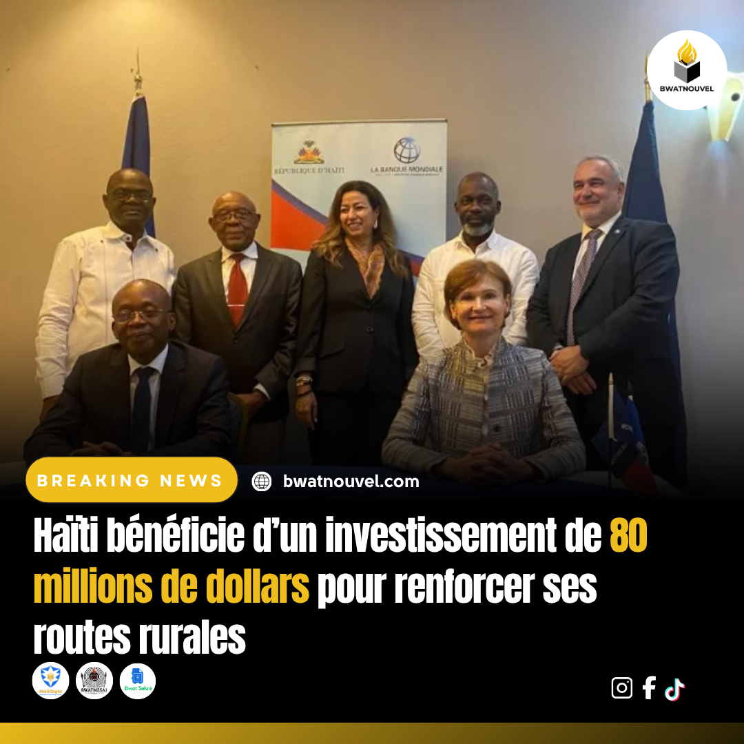 Projet routier rural de 80 millions en Haïti.