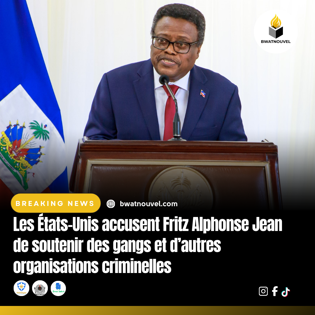 Fritz Alphonse Jean accusé de soutenir des gangs.