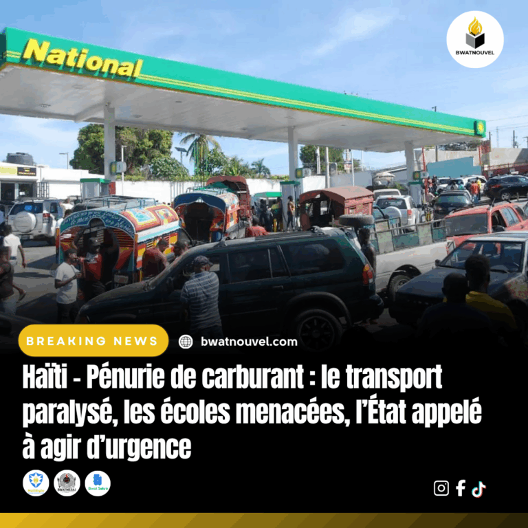 Haïti : pénurie carburant, transport paralysé et écoles menacées.