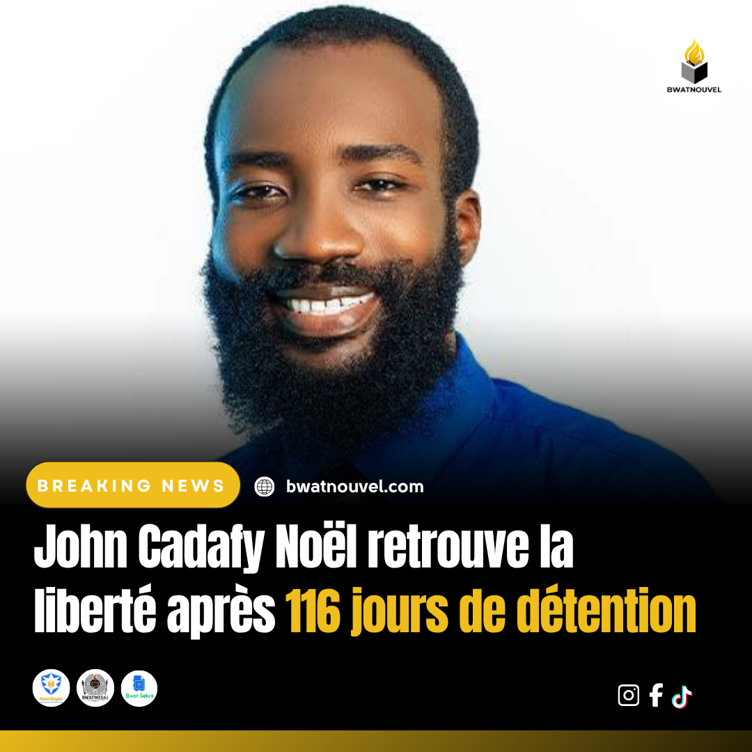 John Cadafy Noël libéré après 116 jours de détention.