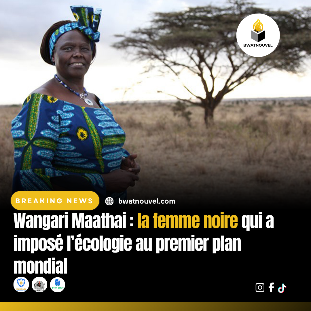 Wangari Maathai, pionnière noire de l’écologie mondiale.