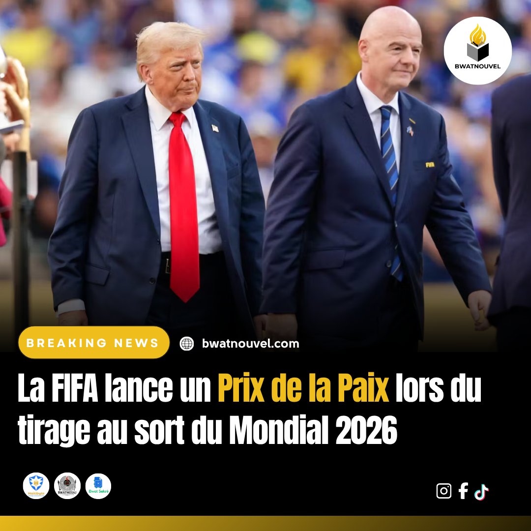 FIFA récompense la paix à l’occasion du tirage du Mondial 2026.
