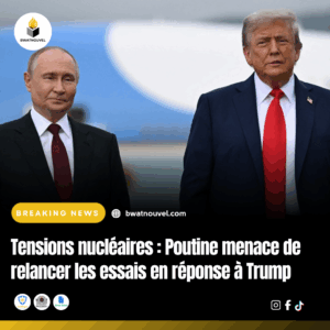 Poutine menace de relancer les essais nucléaires en réponse à Trump