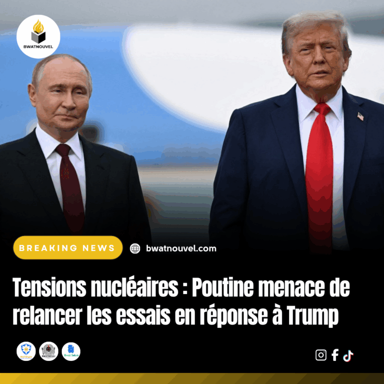 Poutine menace de relancer les essais nucléaires en réponse à Trump