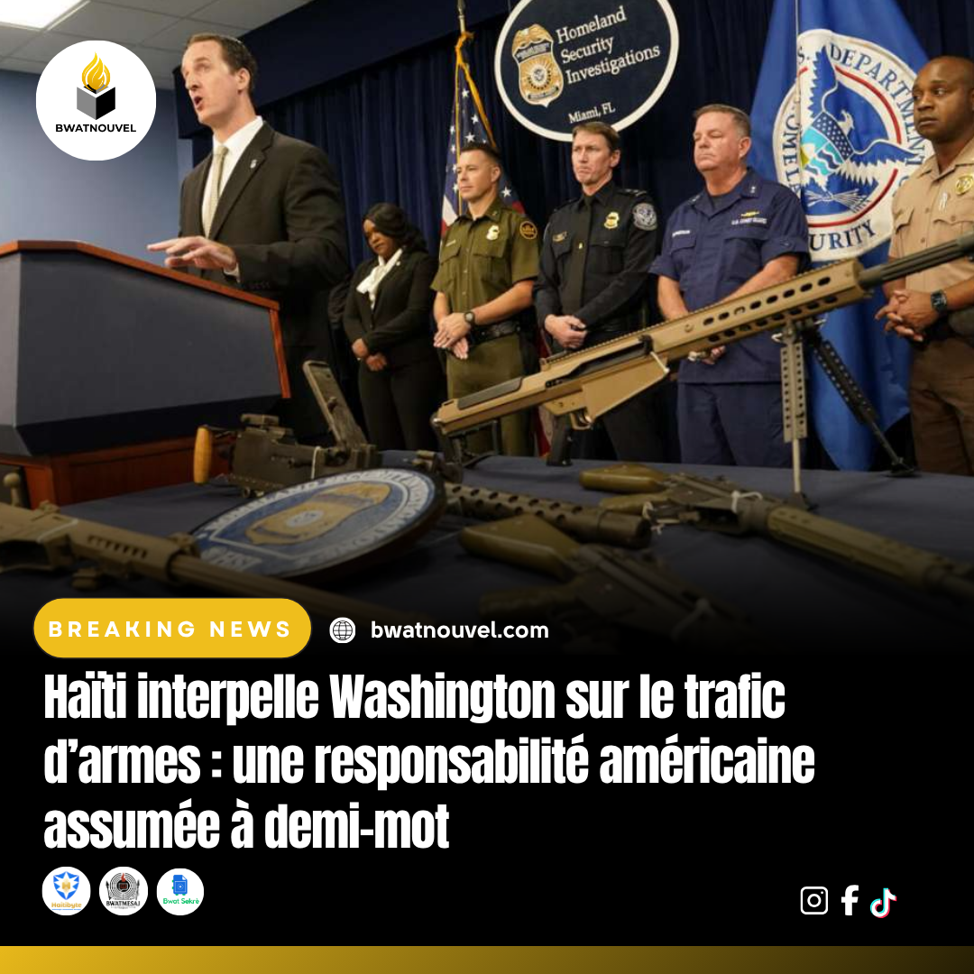 Haïti interpelle Washington sur le trafic d’armes.