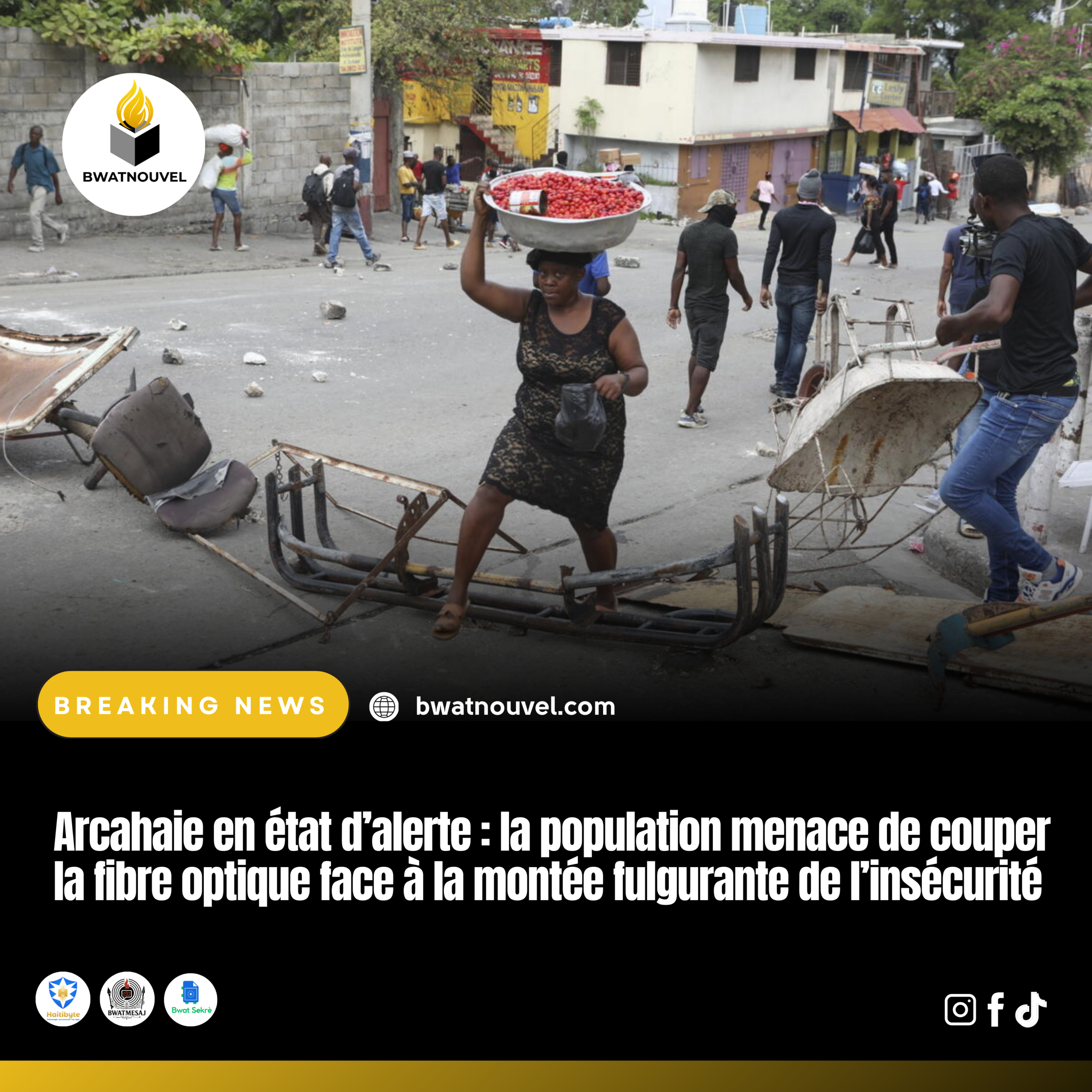 Arcahaie : tension sécuritaire menace la fibre optique.