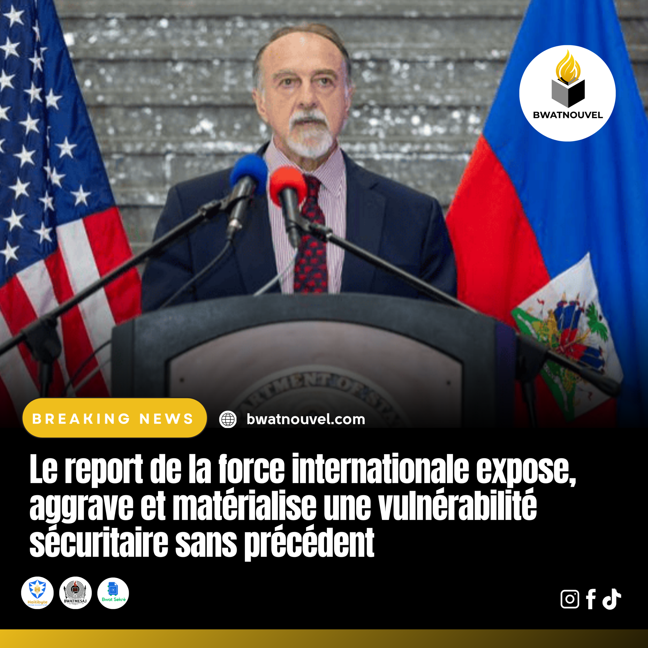 Report de la force internationale expose la sécurité.