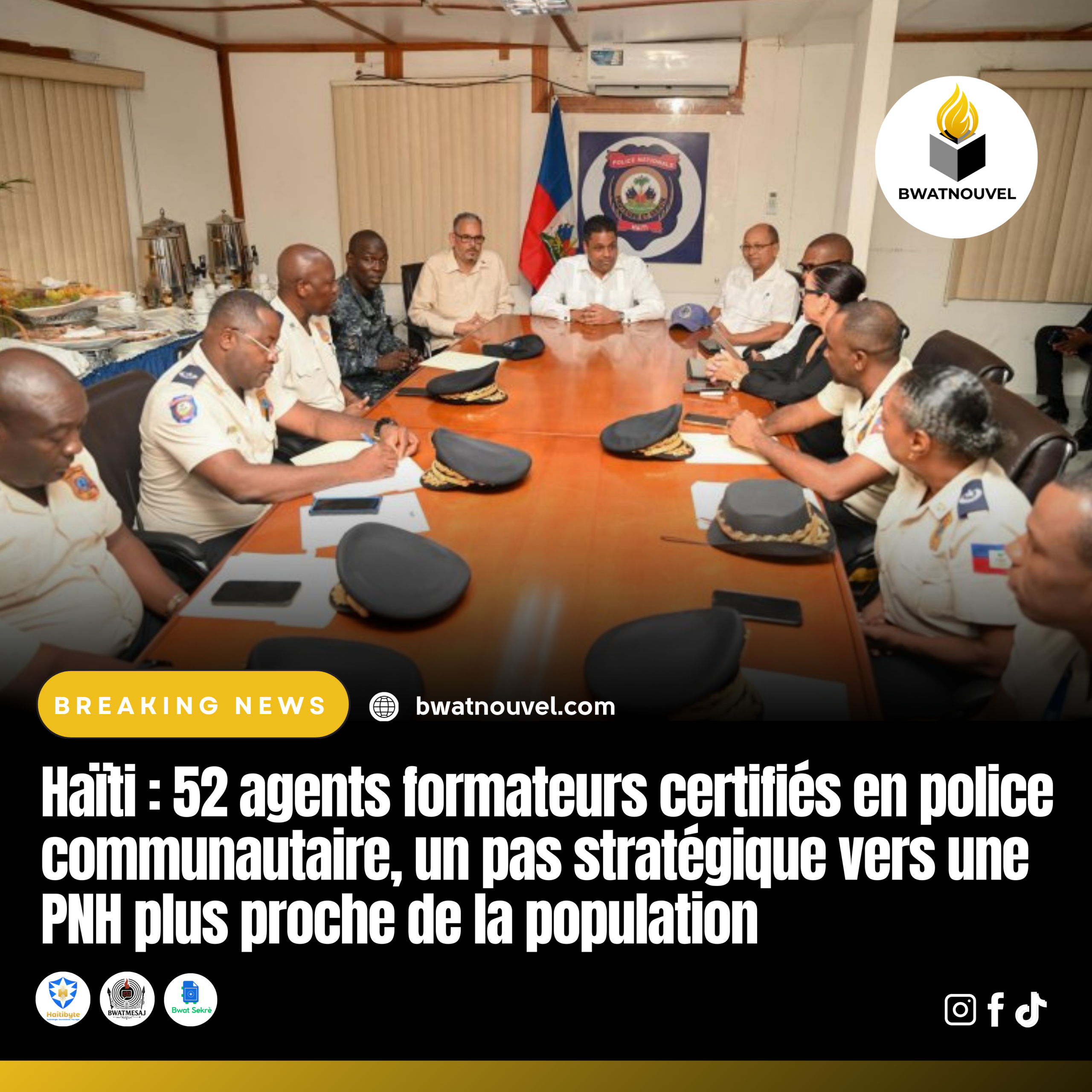 Haïti : 52 agents certifiés en police communautaire.