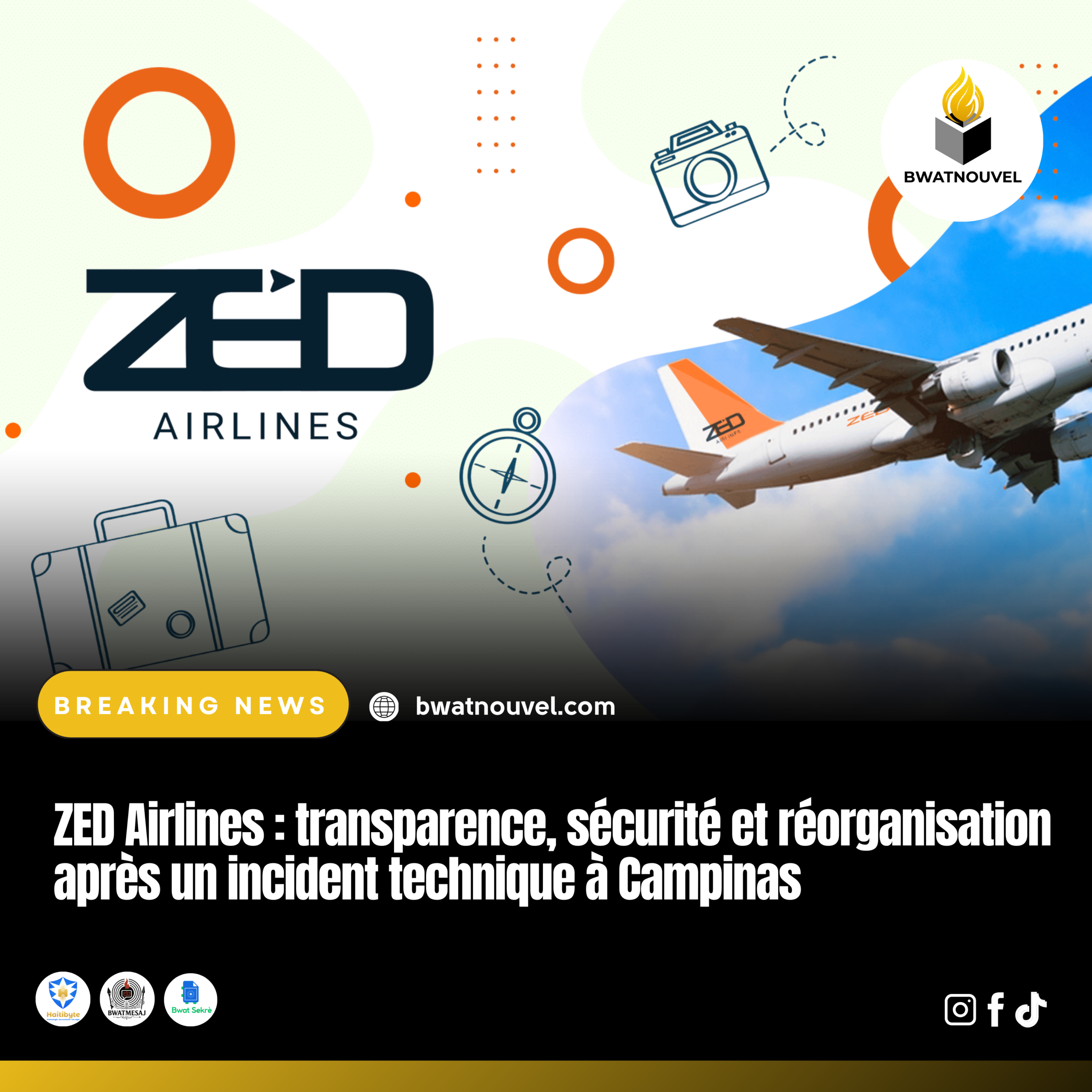 ZED Airlines renforce sécurité après incident à Campinas.