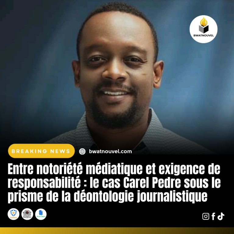 Carel Pedre : notoriété médiatique et déontologie journalistique.