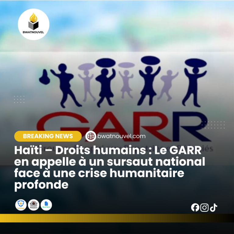 Haïti : GARR alerte sur la crise humanitaire.