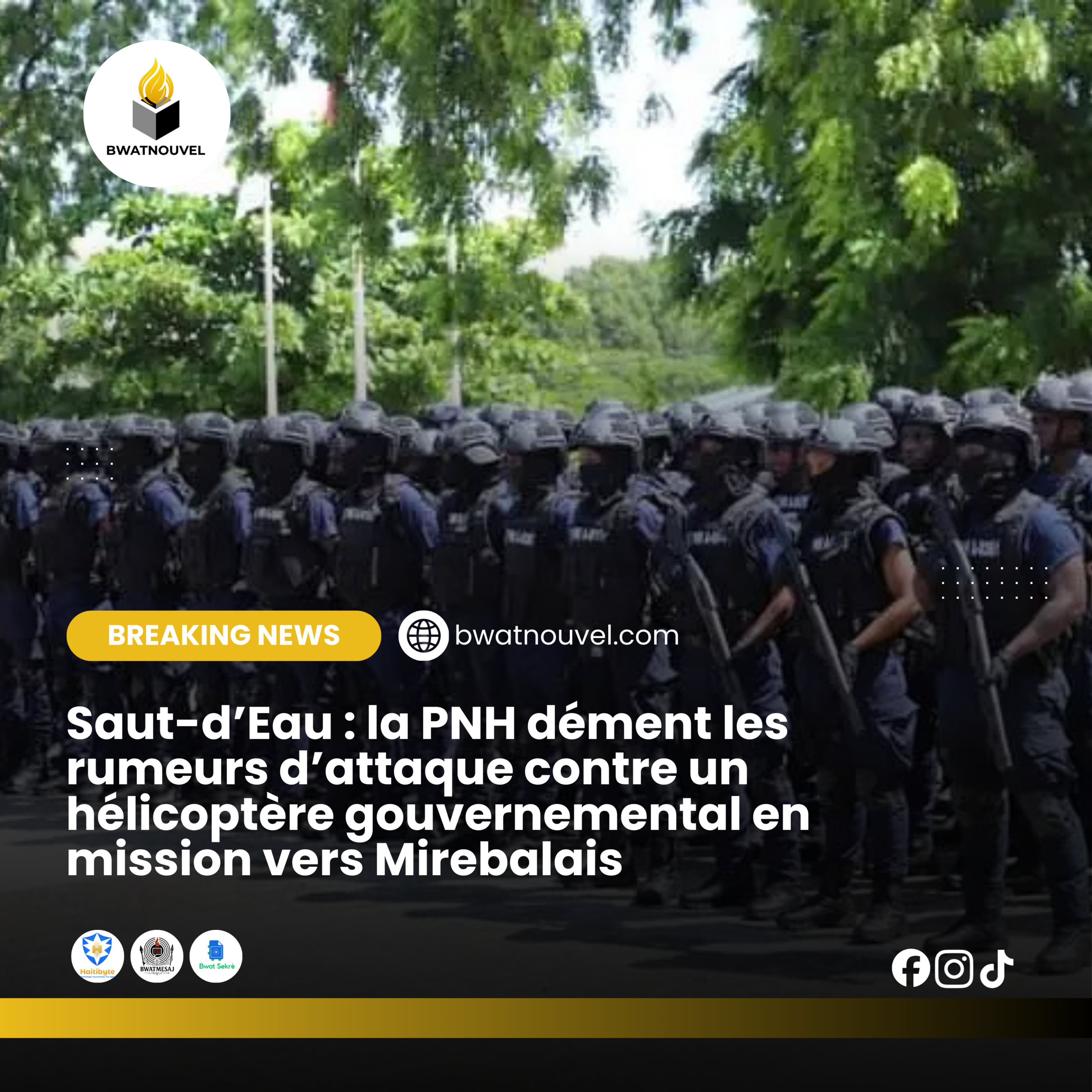 PNH hélicoptère Mirebalais.