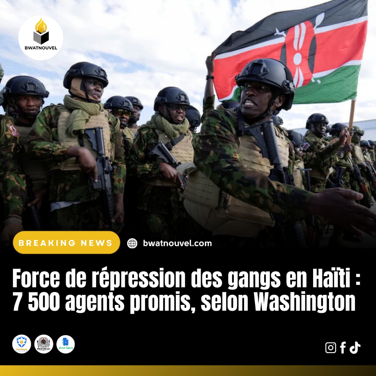 Haïti : 7 500 agents promis pour la répression des gangs.