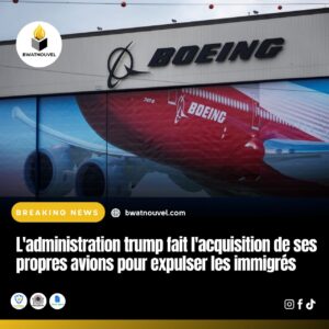 Avion américain pour expulsions migratoires.