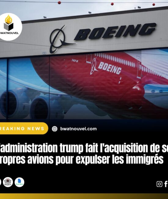 Avion américain pour expulsions migratoires.